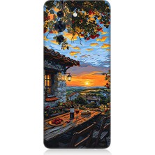 Teknomeg Huawei Nova 10 Pro Uyumlu Gün Batımı  Desenli Silikon Kılıf