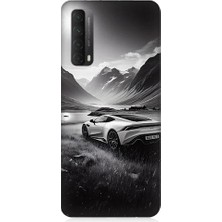 Teknomeg Huawei P Smart 2021 Uyumlu Dağ Yolunda Araba  Desenli Silikon Kılıf