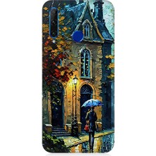 Teknomeg Huawei Honor 20 Lite Uyumlu Sonbahar Evi  Desenli Silikon Kılıf