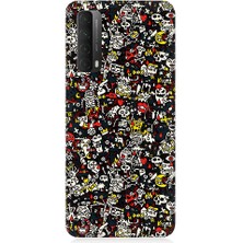 Teknomeg Huawei P Smart 2021 Uyumlu Küçük Figürler  Desenli Silikon Kılıf