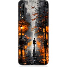 Teknomeg Huawei P Smart Pro Uyumlu Gece Yalnızlığı  Desenli Silikon Kılıf