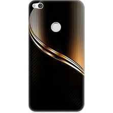 Teknomeg Huawei P9 Lite 2017 Uyumlu Altın Şerit  Desenli Silikon Kılıf
