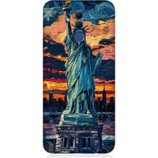 Teknomeg Huawei Mate 20 Lite Uyumlu Özgürlük Heykeli  Desenli Silikon Kılıf