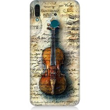 Teknomeg Huawei Y7 2018 Uyumlu Eski Keman  Desenli Silikon Kılıf