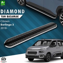 S-Dizayn Citroen Berlingo 3 Diamond Krom Yan Basamak 203 cm 2018 Üzeri A+ Kalite
