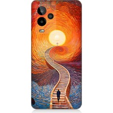 Teknomeg General Mobile GM24 Pro Uyumlu Işıklı Yol  Desenli Silikon Kılıf