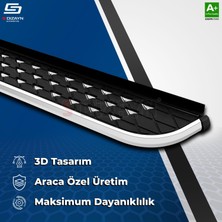 S-Dizayn Dacia Sandero 3 Stepway Diamond Krom Yan Basamak 183 cm 2020 Üzeri A+ Kalite