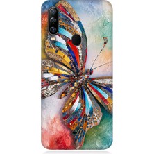 Teknomeg General Mobile GM20 Pro Uyumlu Renkli Kelebek  Desenli Silikon Kılıf