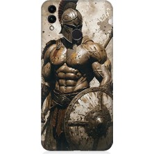 Teknomeg Huawei Honor 8c Uyumlu Savaşçı Gladiatör  Desenli Silikon Kılıf