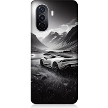 Teknomeg Huawei Nova Y70 Uyumlu Dağ Yolunda Araba  Desenli Silikon Kılıf