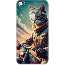 Teknomeg Huawei P9 Lite 2017 Uyumlu Motosiklet Kedisi  Desenli Silikon Kılıf