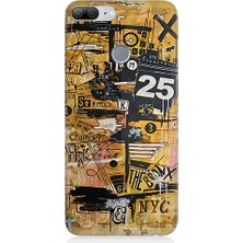 Teknomeg Huawei Honor 9 Lite Uyumlu Karma Grafik  Desenli Silikon Kılıf