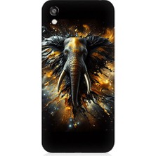 Teknomeg Huawei Honor 8s Uyumlu Altın Fil  Desenli Silikon Kılıf