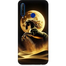 Teknomeg Huawei Honor 20 Lite Uyumlu Ay Kadını  Desenli Silikon Kılıf