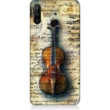 Teknomeg Huawei P30 Lite Uyumlu Eski Keman  Desenli Silikon Kılıf