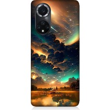 Teknomeg Huawei Nova 9 Uyumlu Kuzey Işıkları  Desenli Silikon Kılıf