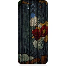 Teknomeg Huawei Mate 20 Lite Uyumlu Patlama Grafiti  Desenli Silikon Kılıf