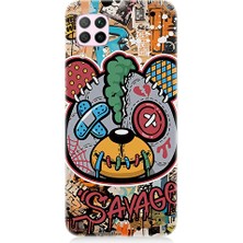 Teknomeg Huawei P40 Lite Uyumlu Renkli Ayı  Desenli Silikon Kılıf