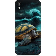Teknomeg Huawei Honor 8s Uyumlu Deniz Kaplumbağası  Desenli Silikon Kılıf