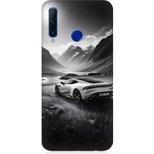 Teknomeg Huawei Honor 20 Lite Uyumlu Dağ Yolunda Araba  Desenli Silikon Kılıf