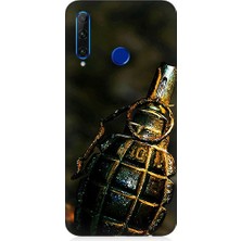 Teknomeg Huawei Honor 20 Lite Uyumlu El Bombası  Desenli Silikon Kılıf