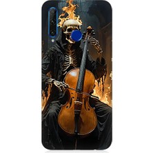 Teknomeg Huawei Honor 20 Lite Uyumlu Iskelet Çello  Desenli Silikon Kılıf