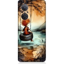 Teknomeg Huawei Nova 9 Se Uyumlu Yalnız Çocuk  Desenli Silikon Kılıf