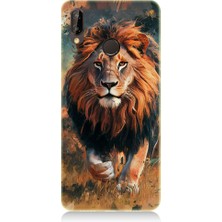 Teknomeg Huawei P20 Lite Uyumlu Aslan Portresi  Desenli Silikon Kılıf