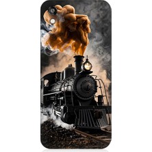 Teknomeg Huawei Honor 8s Uyumlu Kara Tren  Desenli Silikon Kılıf