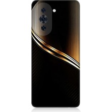 Teknomeg Huawei Nova 10 Pro Uyumlu Altın Şerit  Desenli Silikon Kılıf