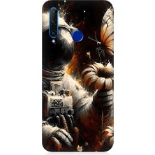 Teknomeg Huawei Honor 20 Lite Uyumlu Uzay Astronotu  Desenli Silikon Kılıf