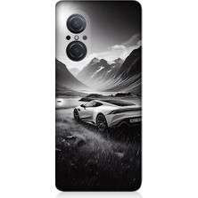 Teknomeg Huawei Nova 9 Se Uyumlu Dağ Yolunda Araba  Desenli Silikon Kılıf
