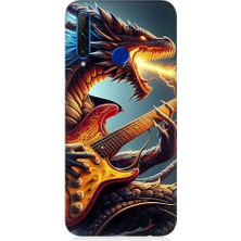 Teknomeg Huawei Honor 20 Lite Uyumlu Gitar Ejderhası  Desenli Silikon Kılıf