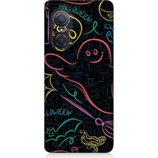 Teknomeg Huawei Nova 9 Se Uyumlu Halloween Grafiti  Desenli Silikon Kılıf