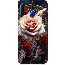 Teknomeg Huawei Honor 20 Lite Uyumlu Gül ve Çiçekler  Desenli Silikon Kılıf