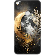 Teknomeg Huawei P9 Lite 2017 Uyumlu Ay ve Yaprak  Desenli Silikon Kılıf