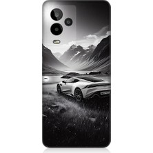 Teknomeg General Mobile GM24 Pro Uyumlu Dağ Yolunda Araba  Desenli Silikon Kılıf