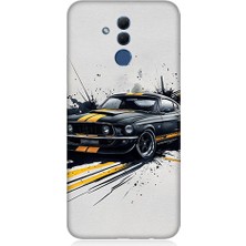 Teknomeg Huawei Mate 20 Lite Uyumlu Hızlı Araba  Desenli Silikon Kılıf