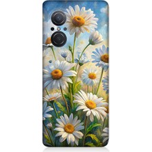 Teknomeg Huawei Nova 9 Se Uyumlu Papatya Bahçesi  Desenli Silikon Kılıf