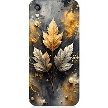 Teknomeg Huawei Honor 8s Uyumlu Altın Yapraklar  Desenli Silikon Kılıf