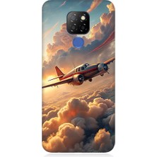 Teknomeg General Mobile GM20 Uyumlu Bulutlarda Uçak  Desenli Silikon Kılıf