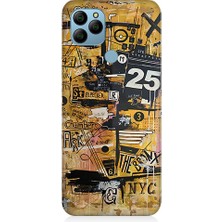 Teknomeg General Mobile GM21 Uyumlu Karma Grafik  Desenli Silikon Kılıf