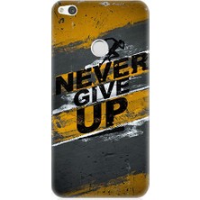 Teknomeg Huawei P9 Lite 2017 Uyumlu Never Give Up  Desenli Silikon Kılıf