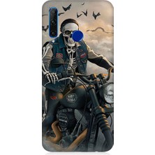Teknomeg Huawei Honor 20 Lite Uyumlu Iskelet Motosiklet  Desenli Silikon Kılıf