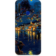 Teknomeg Huawei Honor 20 Lite Uyumlu Gece Işıkları  Desenli Silikon Kılıf