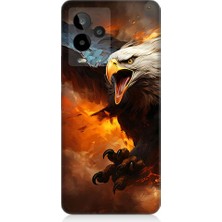 Teknomeg General Mobile GM24 Pro Uyumlu Kartal Savaş  Desenli Silikon Kılıf