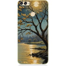 Teknomeg Huawei P Smart Uyumlu Gece Gölü  Desenli Silikon Kılıf