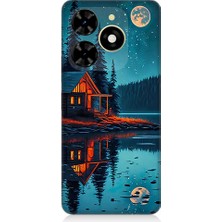 Teknomeg Tecno Spark 20C Uyumlu Göl Evi  Desenli Silikon Kılıf