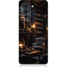 Teknomeg Huawei Nova 10 Pro Uyumlu Kütüphane Odası  Desenli Silikon Kılıf