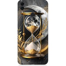 Teknomeg Huawei Honor 8c Uyumlu Altın Kum Saati  Desenli Silikon Kılıf